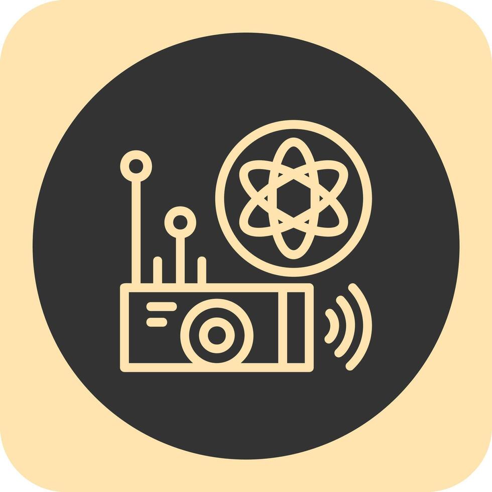 Quantum Sensor Linear Round Icon vector