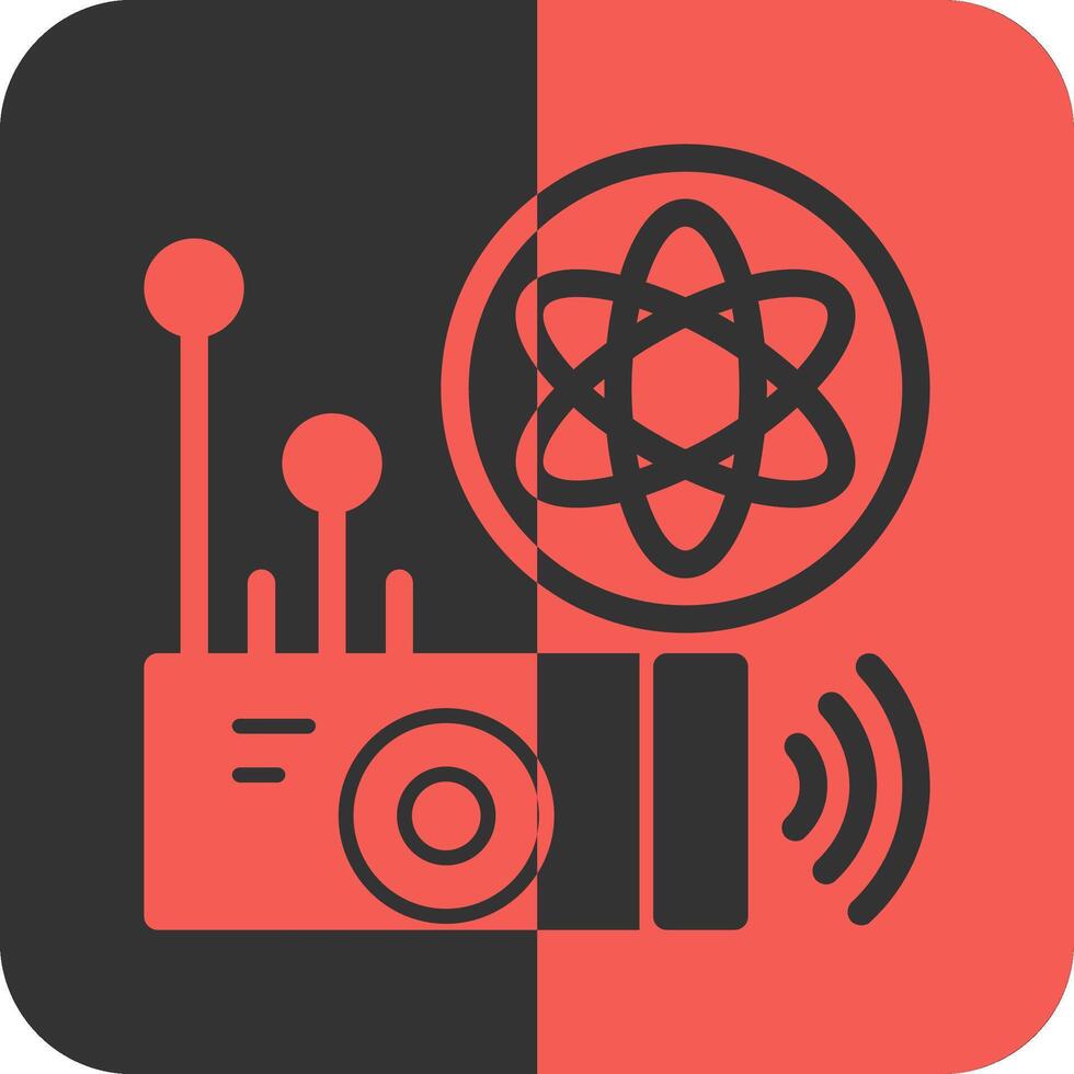 Quantum Sensor Red Inverse Icon vector