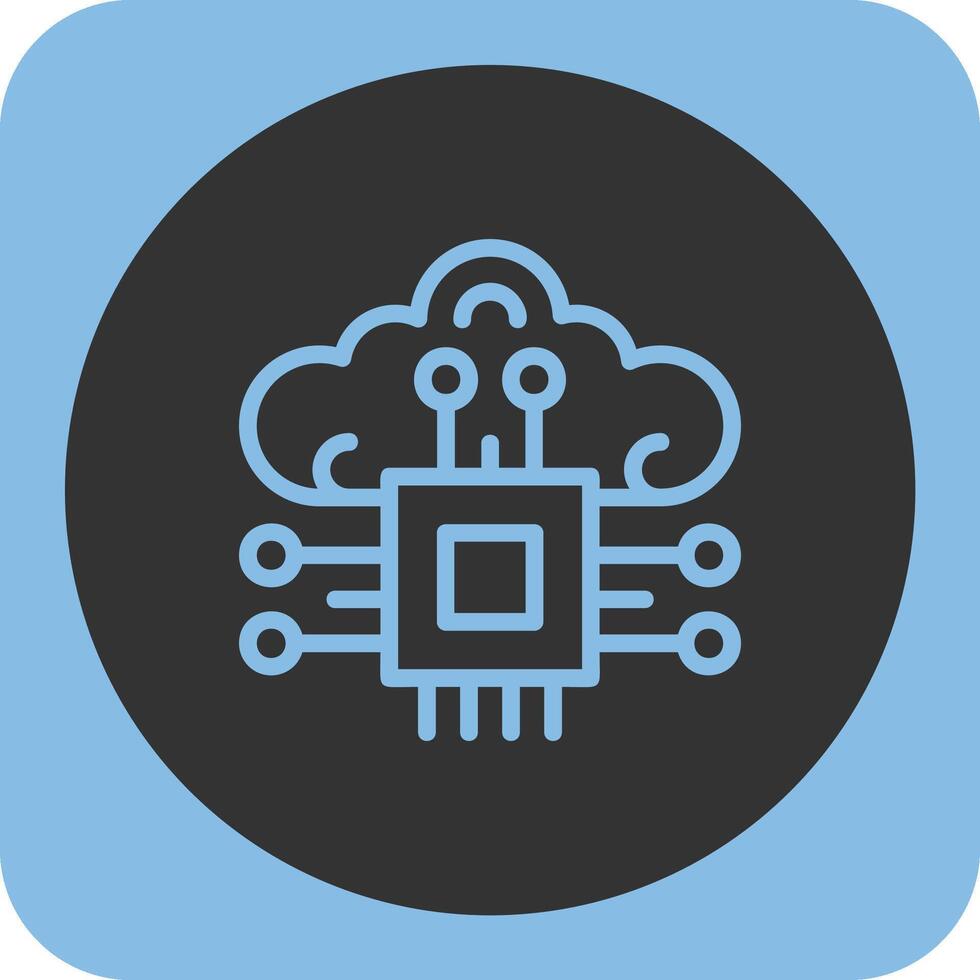 Neuroinformatics Linear Round Icon vector