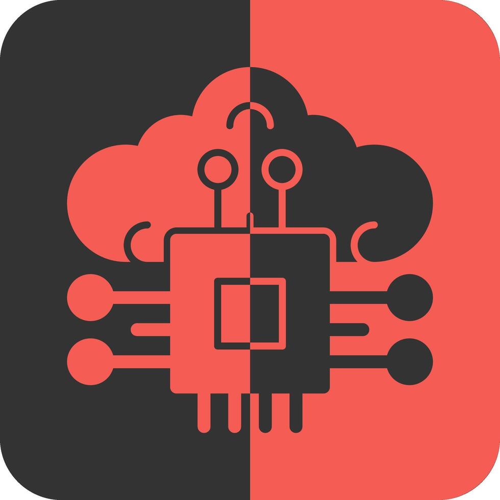 Neuroinformatics Red Inverse Icon vector