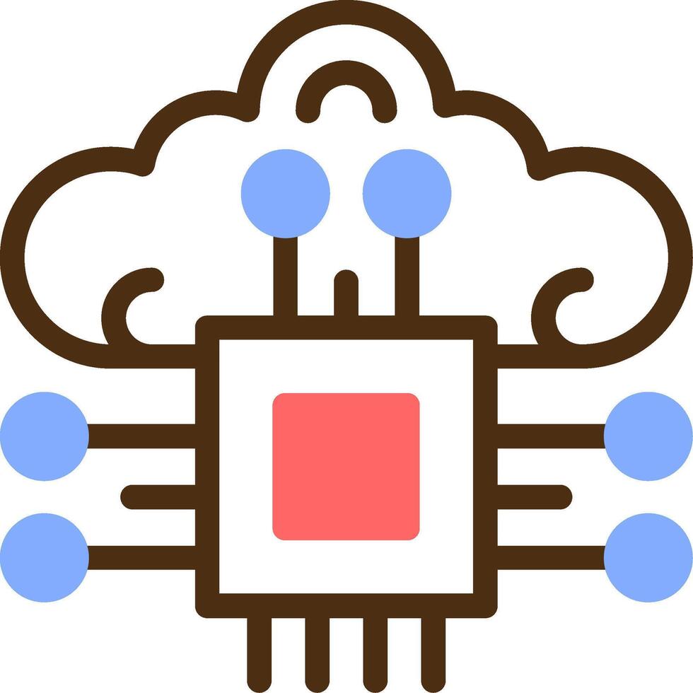 Neuroinformatics Color Filled Icon vector