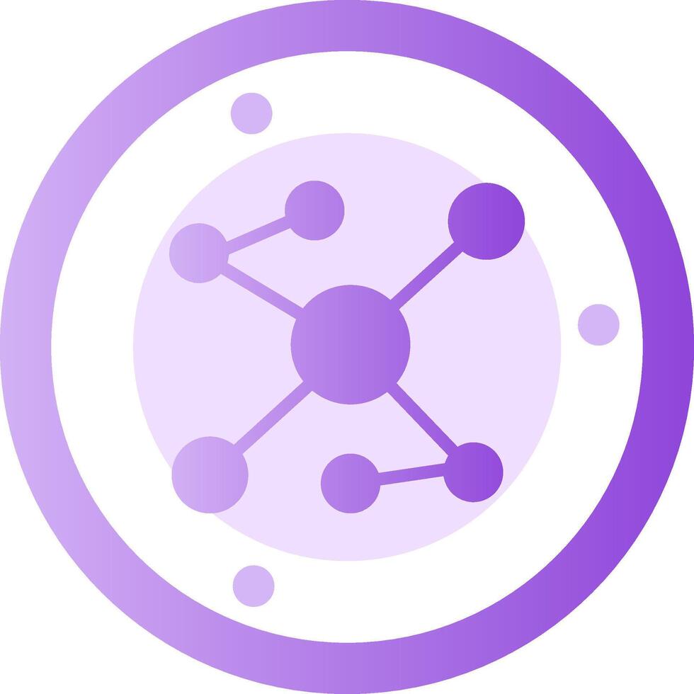 Swarm Algorithm Glyph Gradient Icon vector