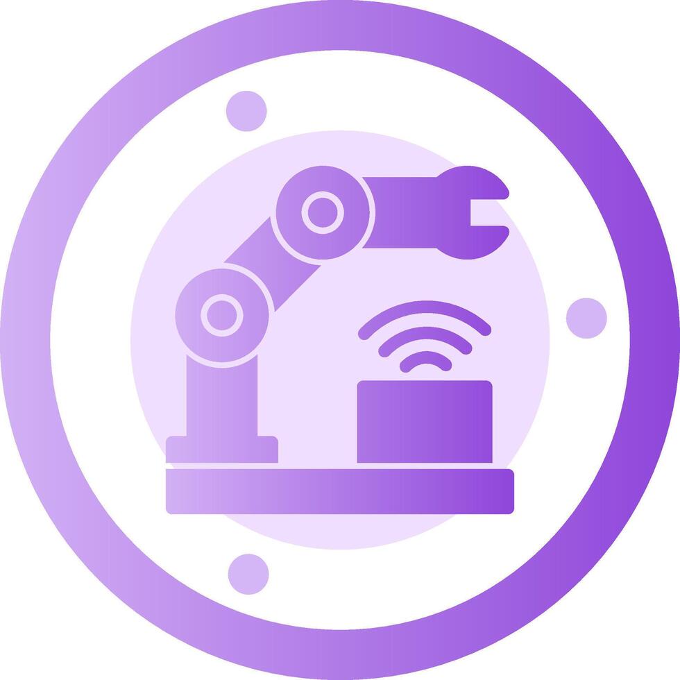 Cyber-Physical Systems Glyph Gradient Icon vector