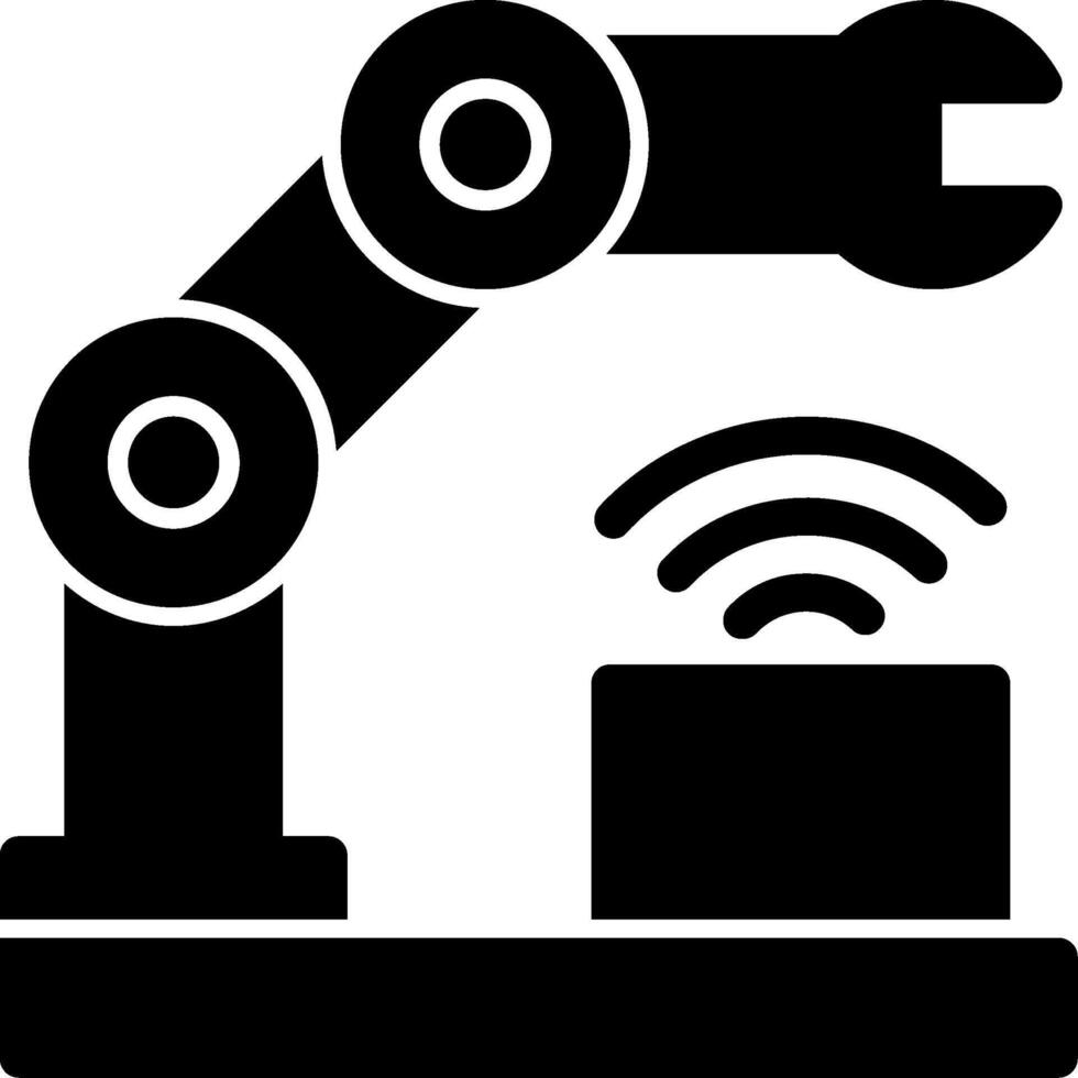 Cyber-Physical Systems Glyph Icon vector