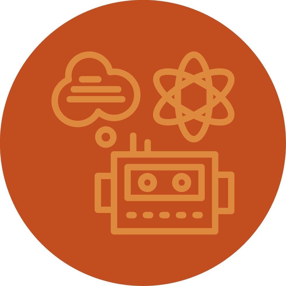 Quantum Machine Learning Line Multi color Icon vector