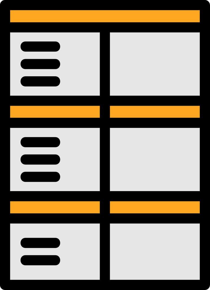 Job application form Line Filled Icon vector