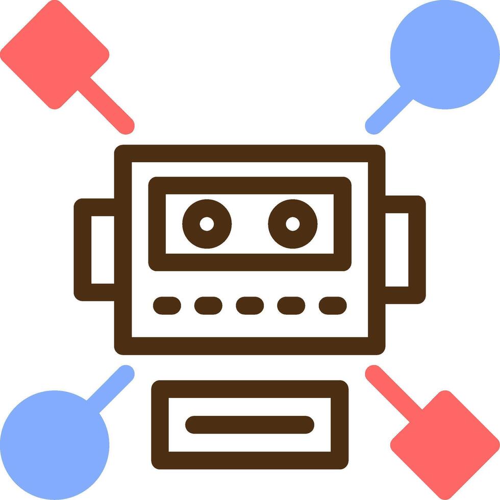 Ambient Intelligence Color Filled Icon vector