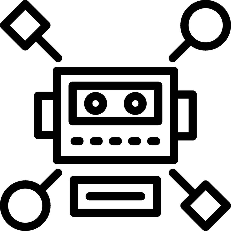 ambiente inteligencia línea icono vector