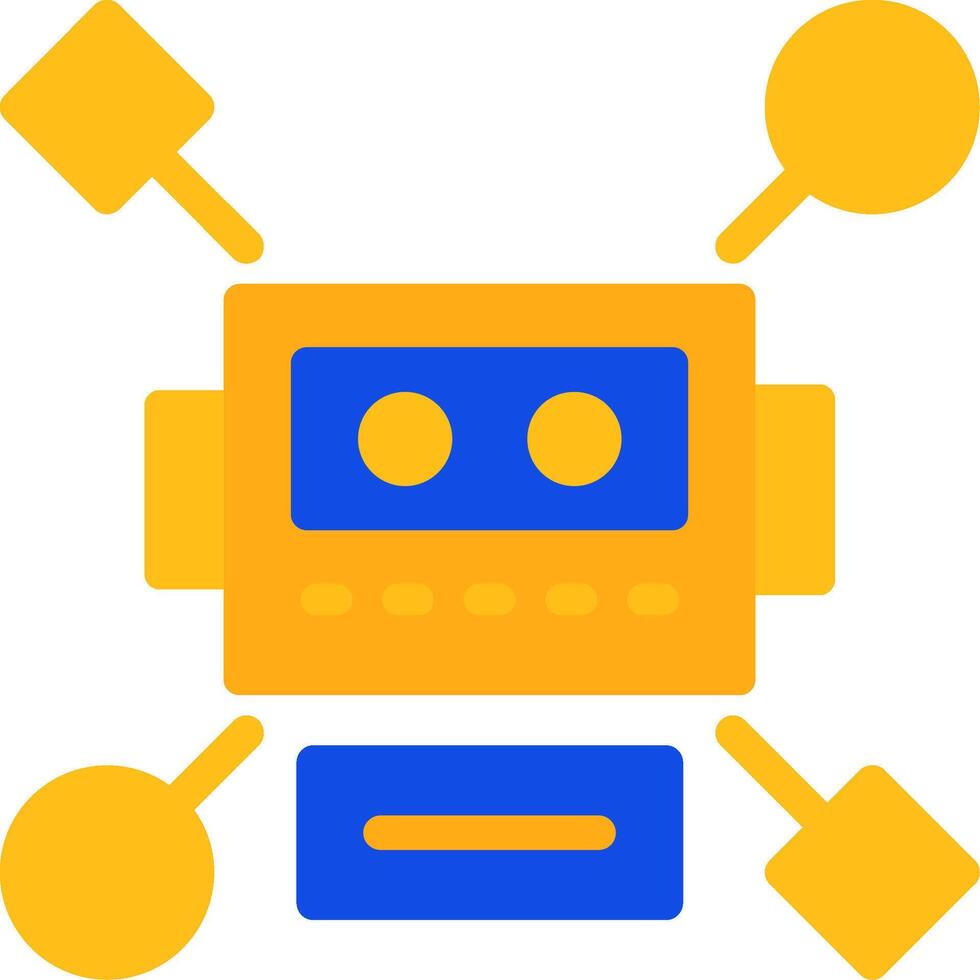 Ambient Intelligence Flat Two Color Icon vector