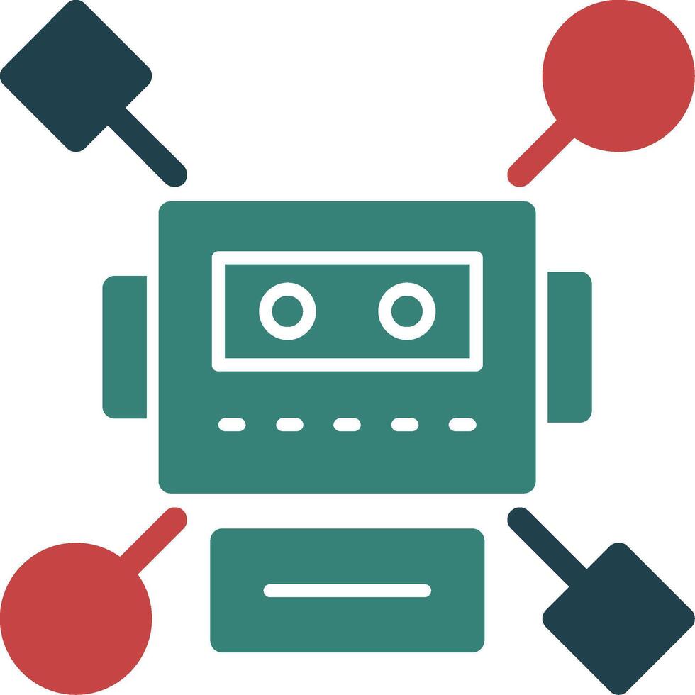 Ambient Intelligence Line Circle Icon vector