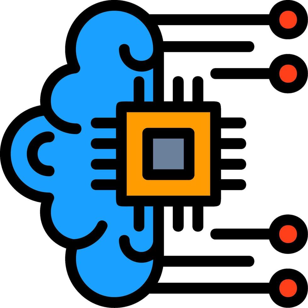 Self-healing Systems Line Filled Icon vector