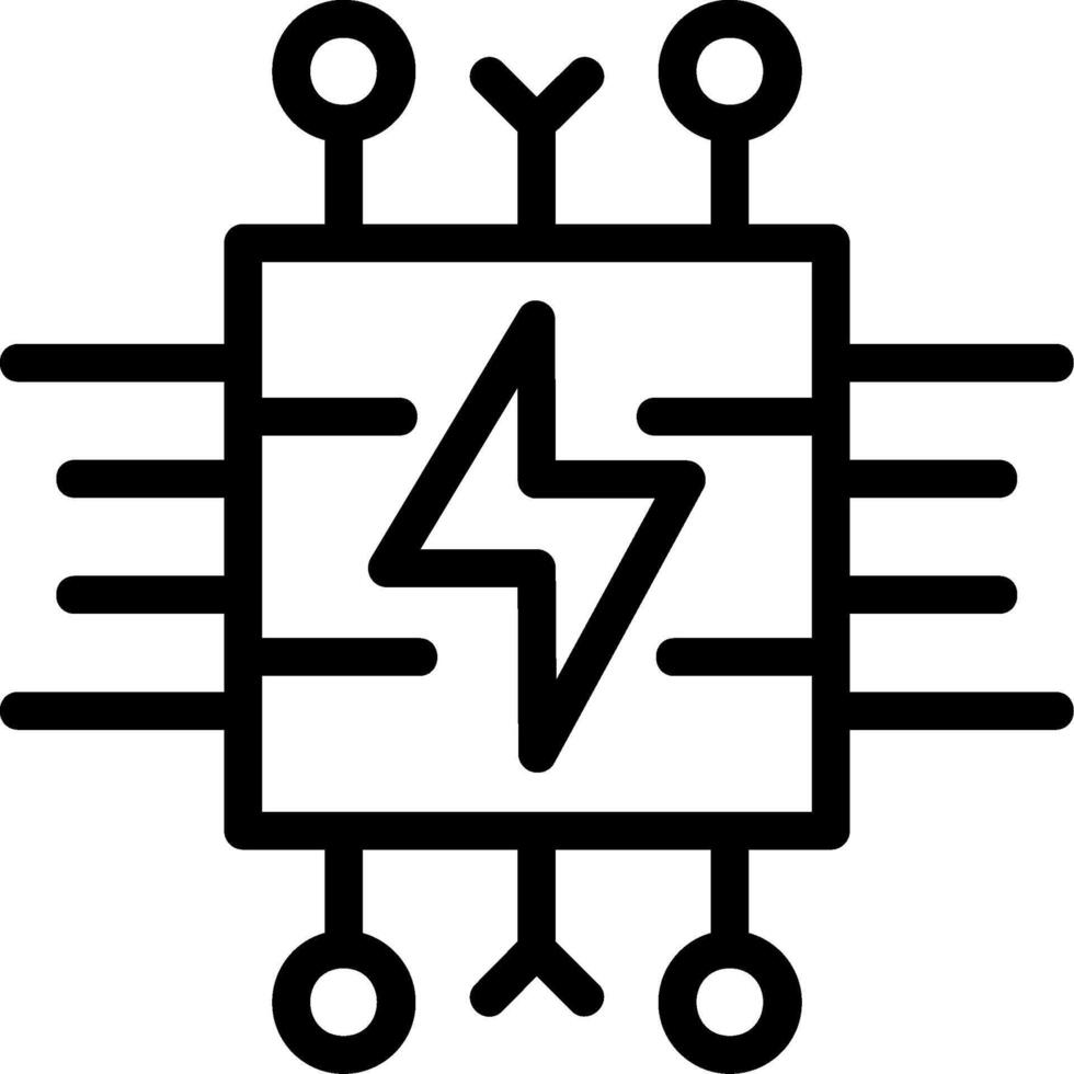 Smart Energy Line Icon vector