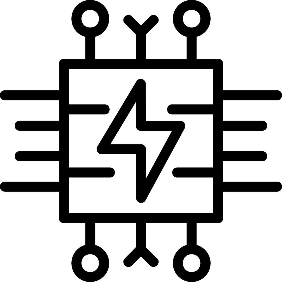 icono de línea de energía inteligente vector