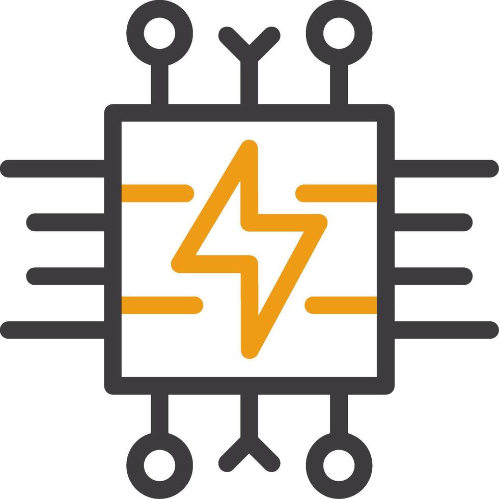 Smart Energy Line Circle Icon vector