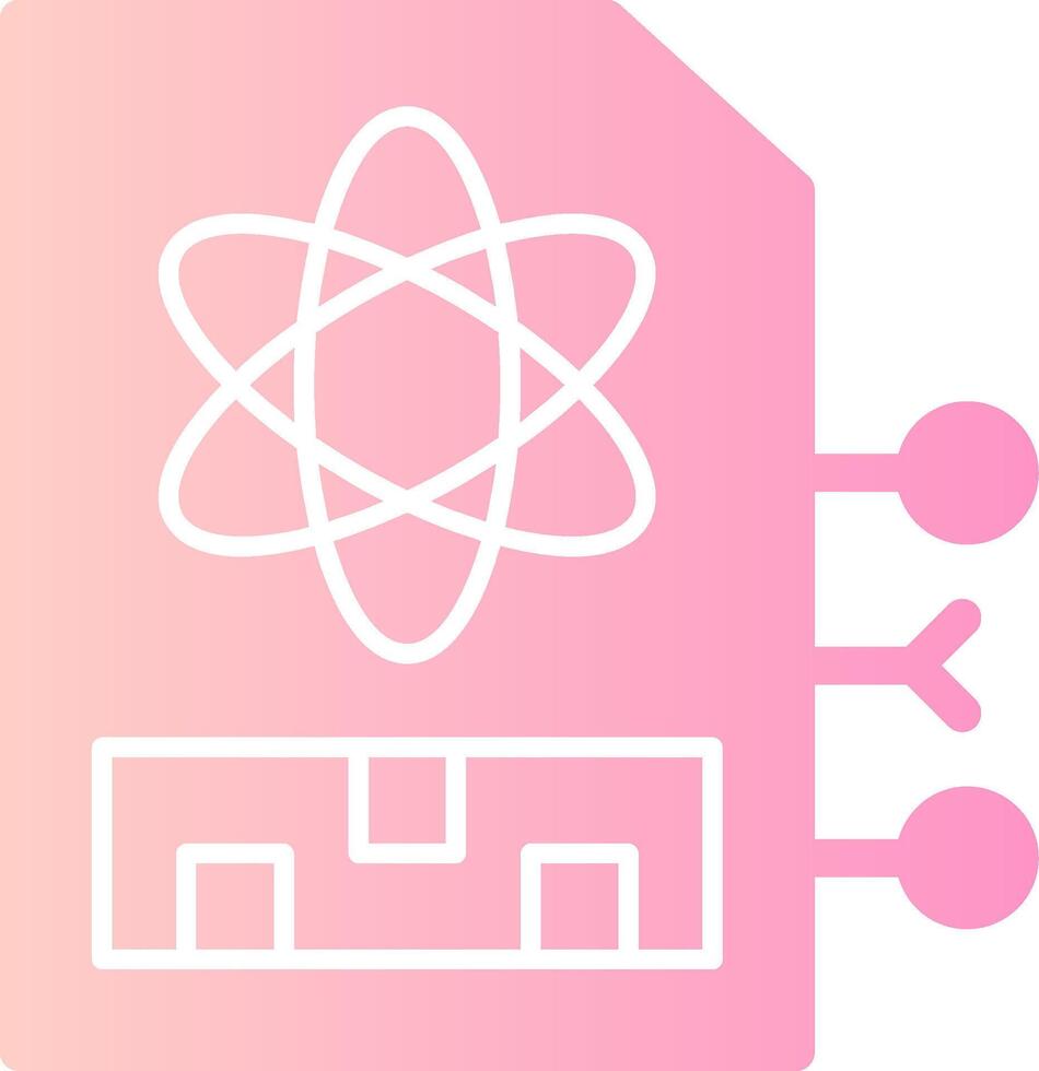 Quantum Memory Solid Multi Gradient Icon vector