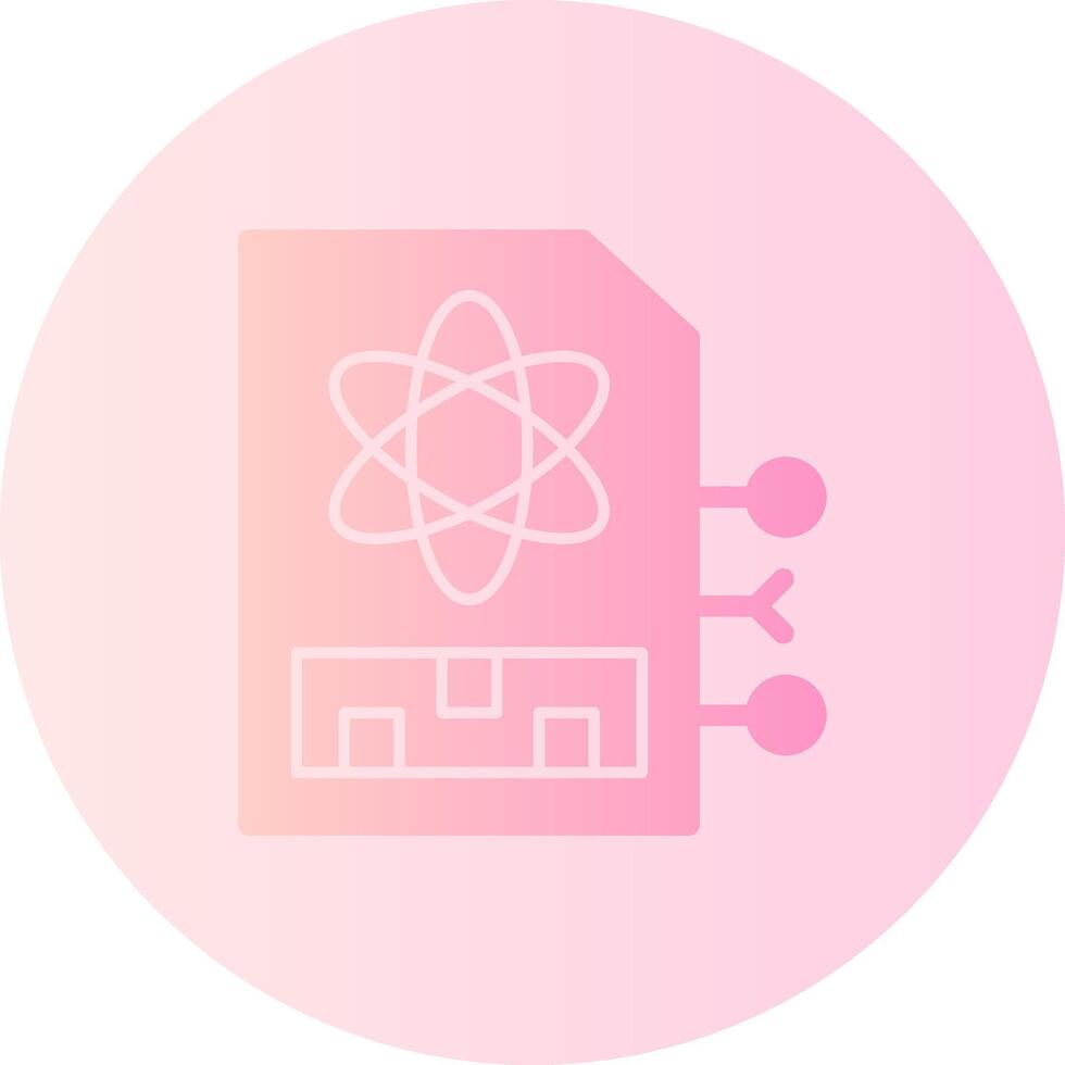 Quantum Memory Gradient Circle Icon vector