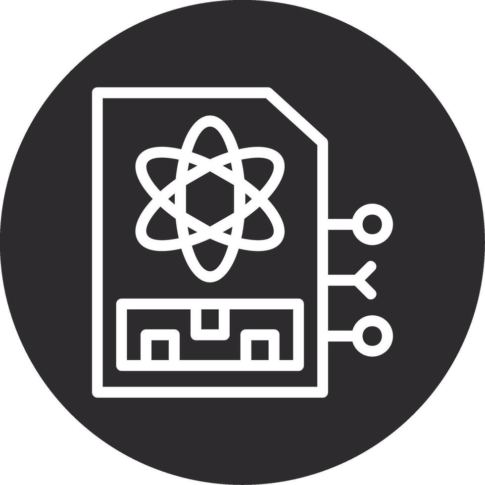 Quantum Memory Inverted Icon vector