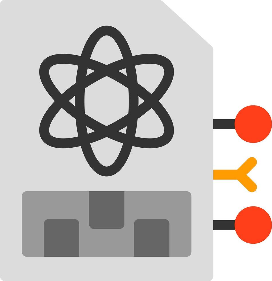 Quantum Memory Flat Icon vector