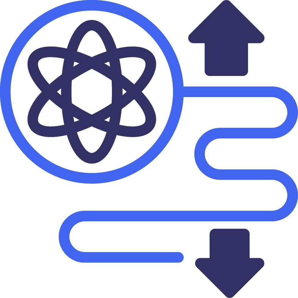 Quantum Entanglement Solid Two Color Icon vector