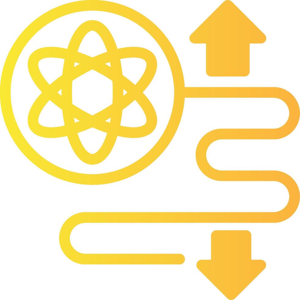 Quantum Entanglement Solid Multi Gradient Icon vector