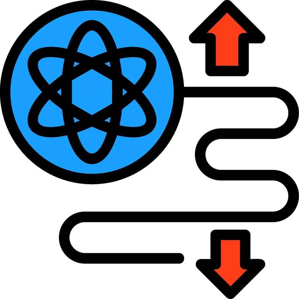 Quantum Entanglement Line Filled Icon vector
