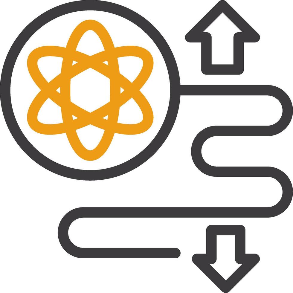 Quantum Entanglement Glyph Two Color Icon vector