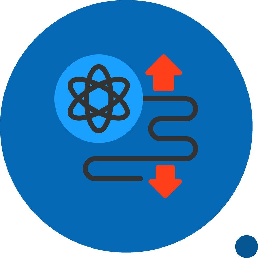 Quantum Entanglement Flat Shadow Icon vector