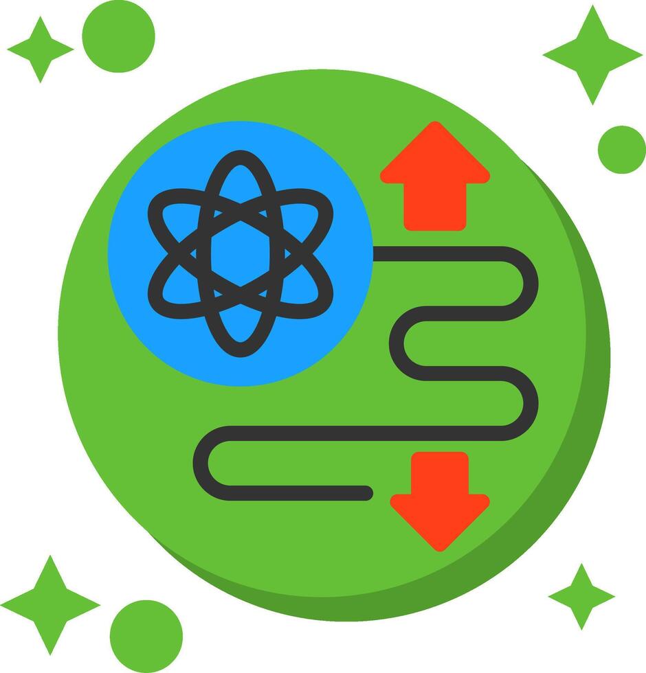 Quantum Entanglement Tailed Color Icon vector