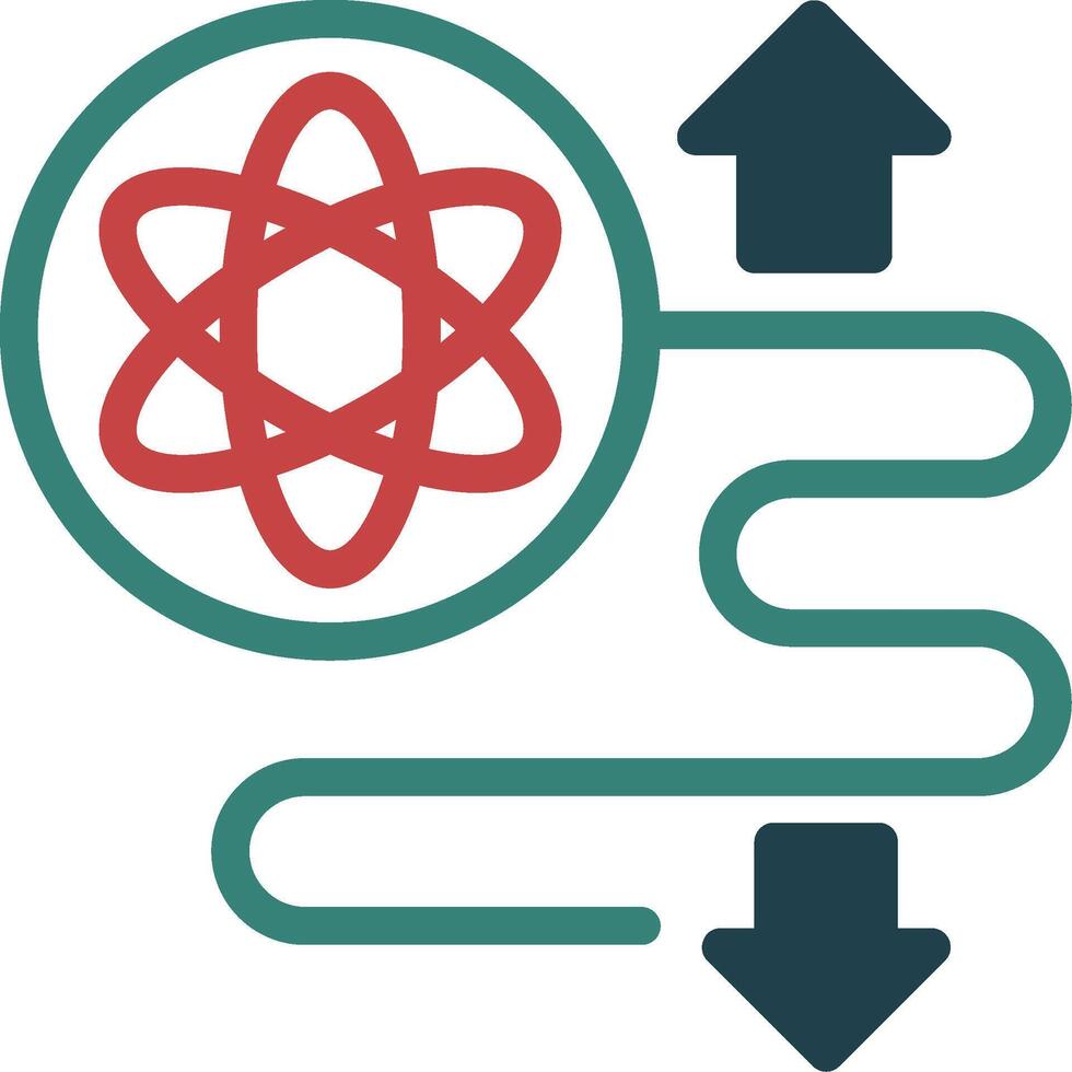 Quantum Entanglement Line Circle Icon vector