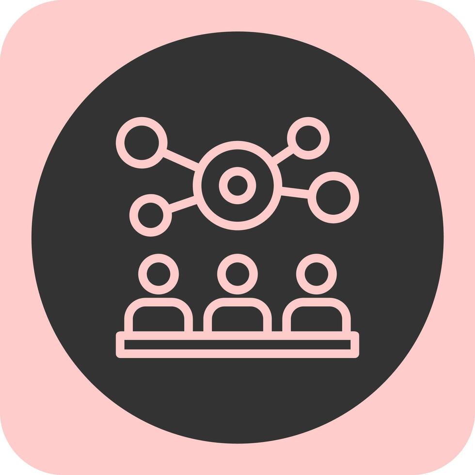 Networking event Linear Round Icon vector