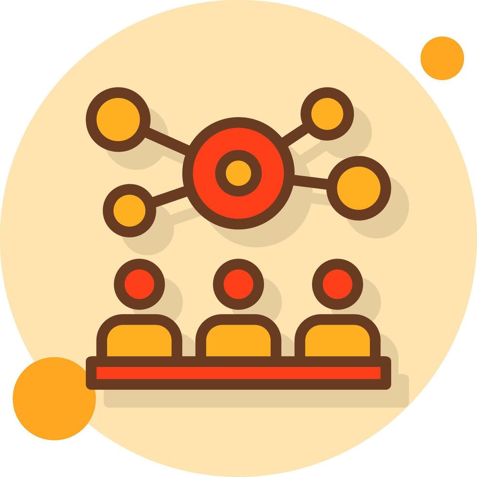 Networking event Filled Shadow Circle Icon vector
