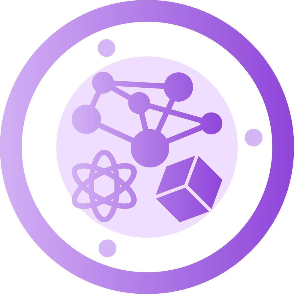 Swarm Simulation Glyph Gradient Icon vector