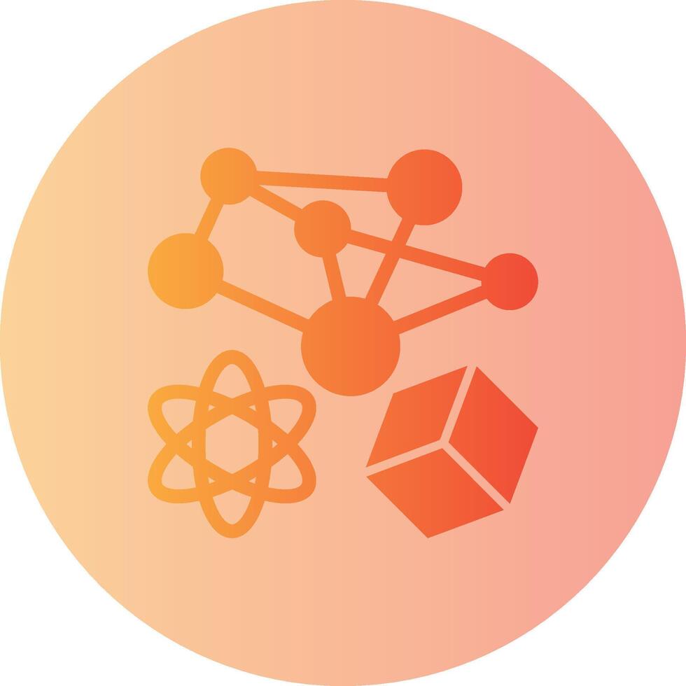 Swarm Simulation Gradient Circle Icon vector