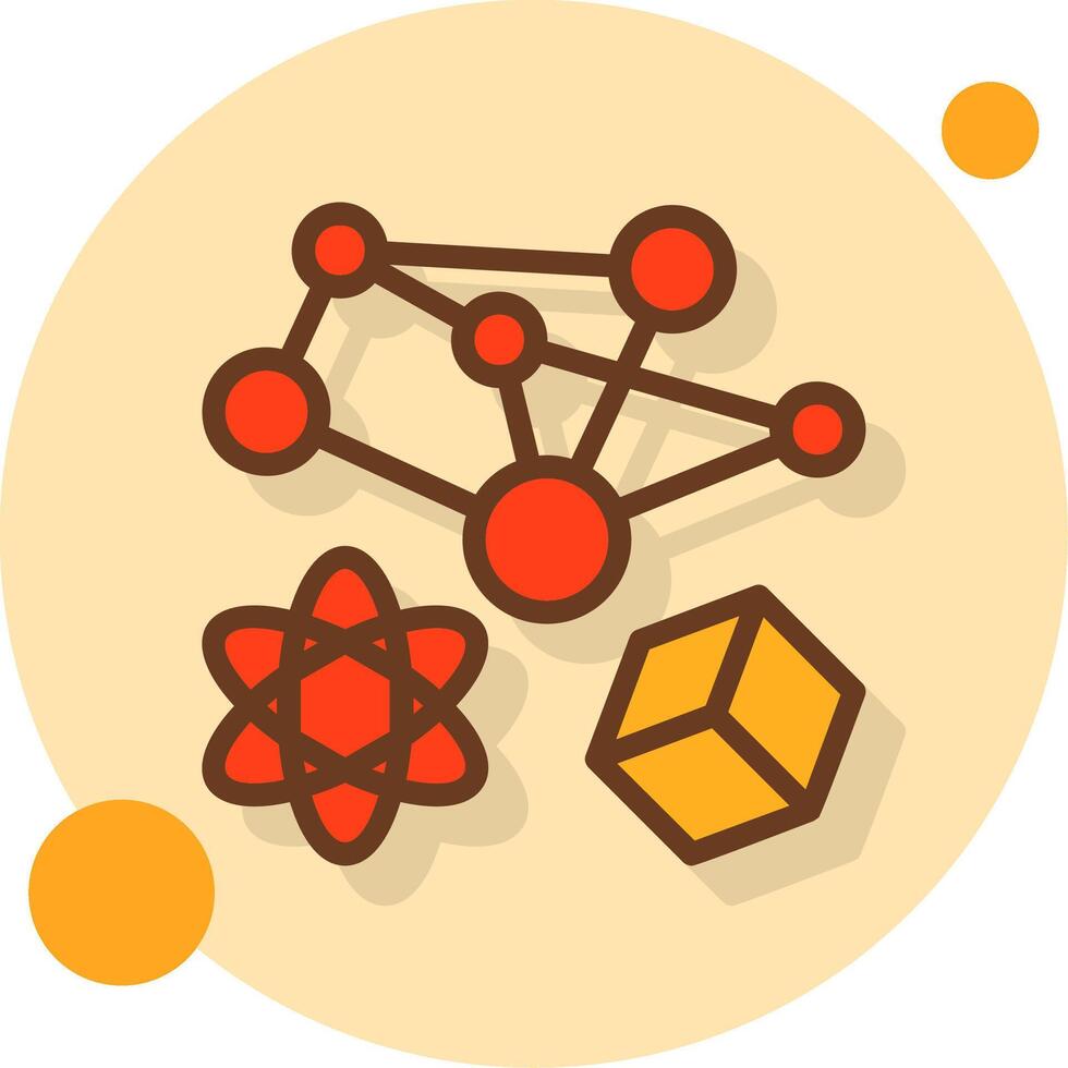 Swarm Simulation Filled Shadow Circle Icon vector