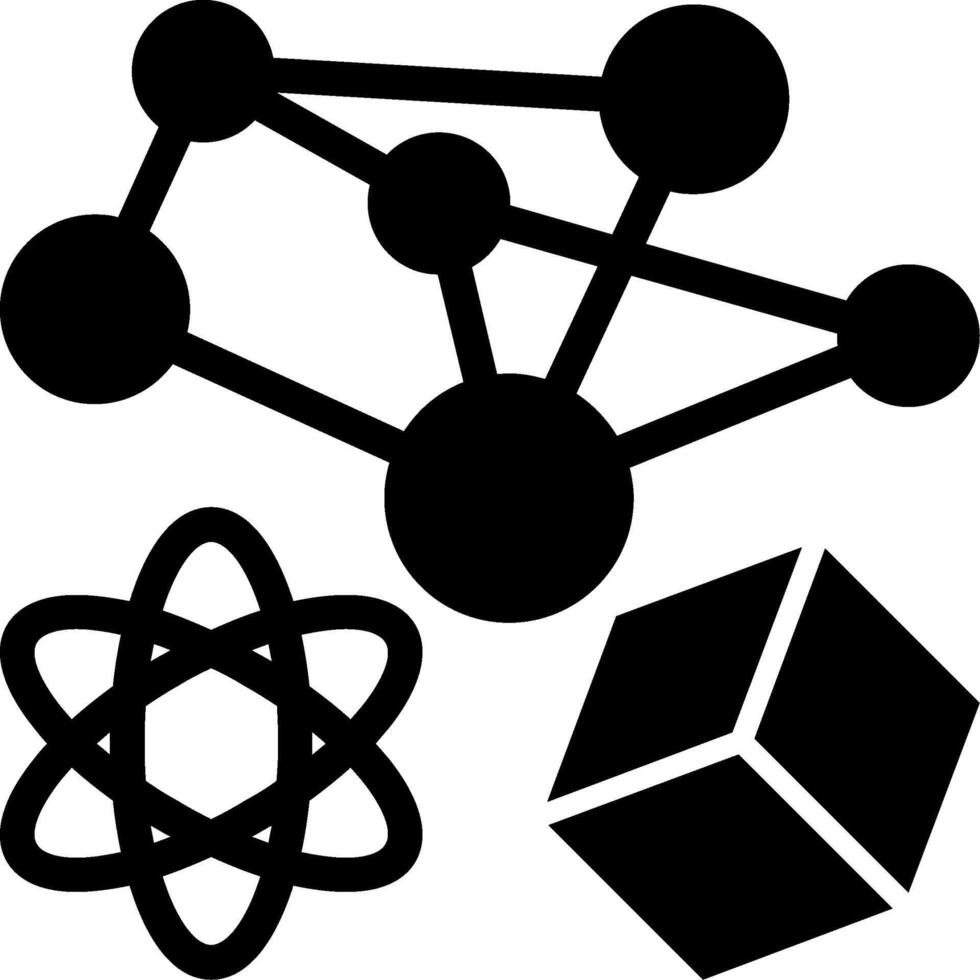 Swarm Simulation Glyph Icon vector