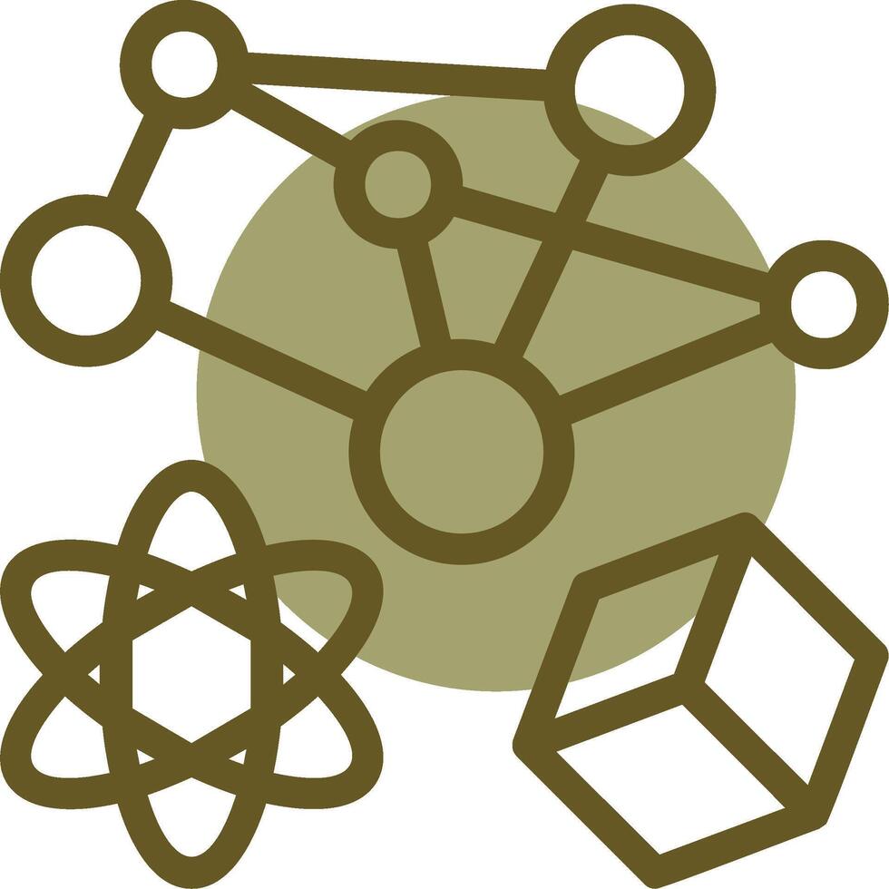 Swarm Simulation Linear Circle Icon vector