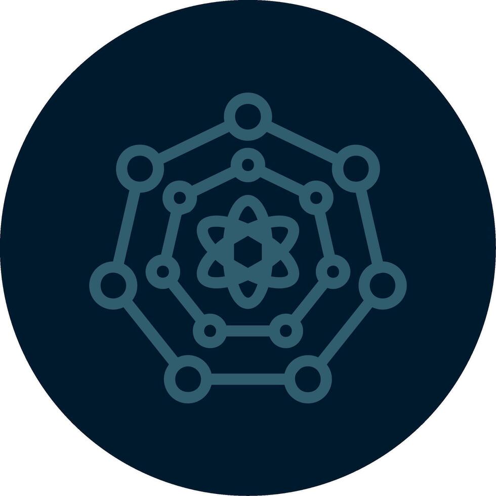 Quantum Nanoscience Line Multi color Icon vector