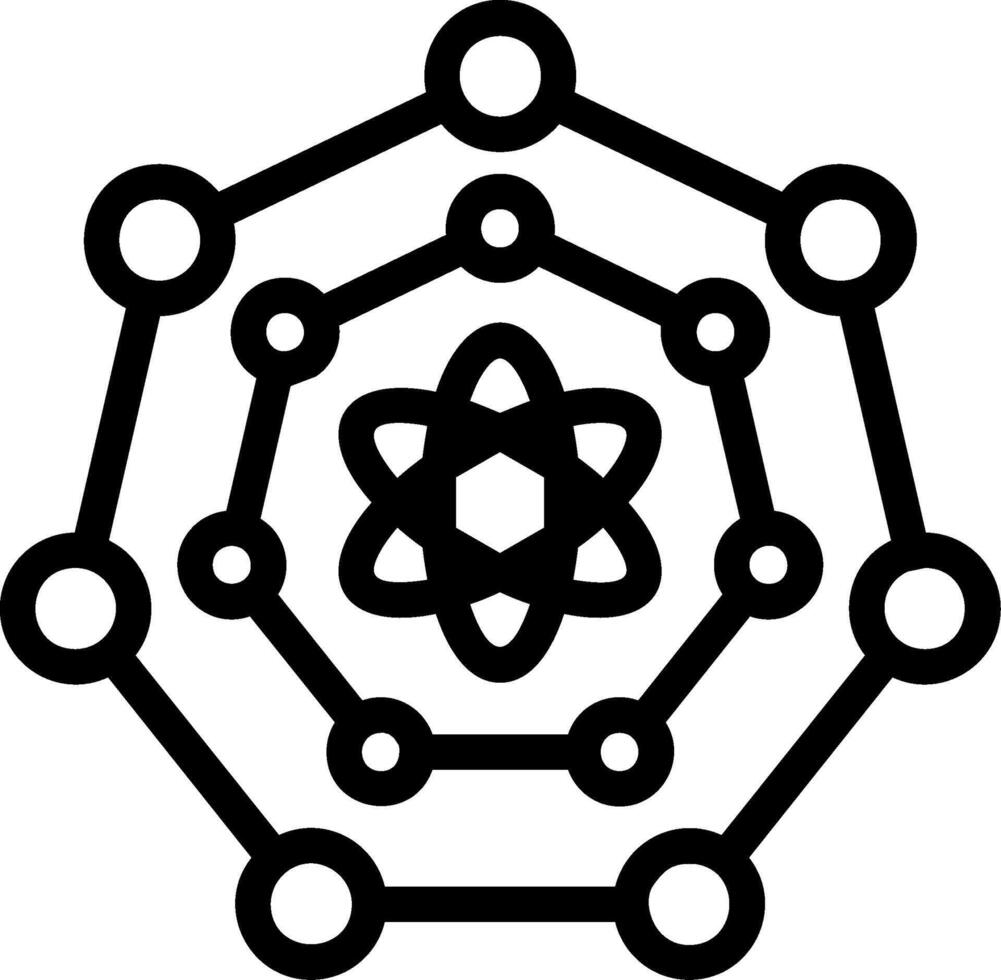 Quantum Nanoscience Line Icon vector