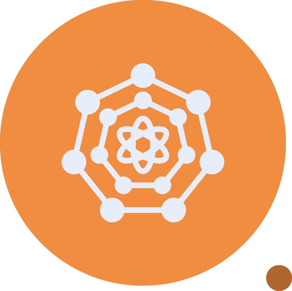 Quantum Nanoscience Glyph Shadow Icon vector