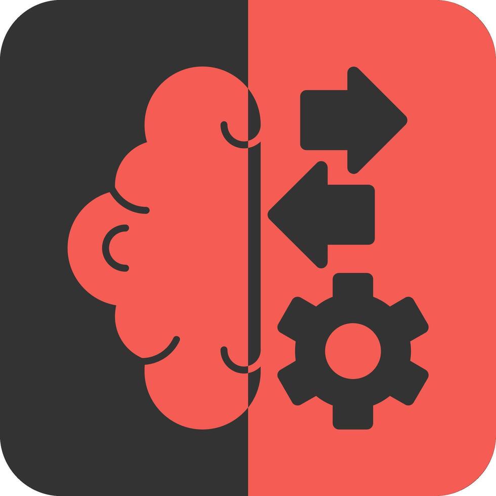 Self-optimizing Systems Red Inverse Icon vector