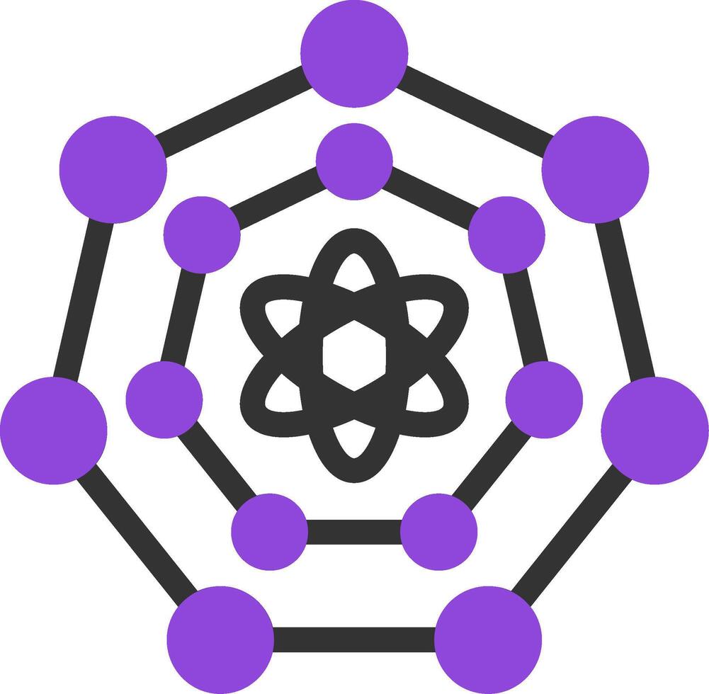 Quantum Nanoscience Flat Icon vector