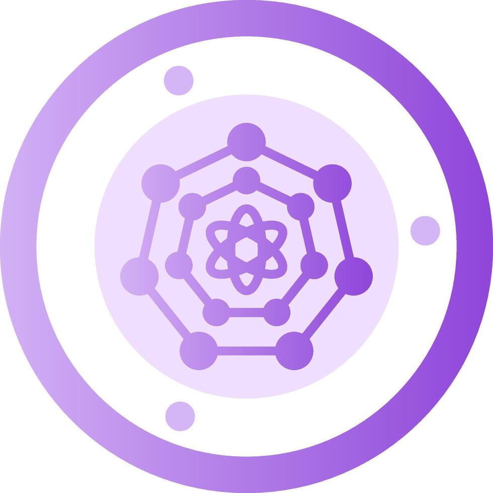 Quantum Nanoscience Glyph Gradient Icon vector