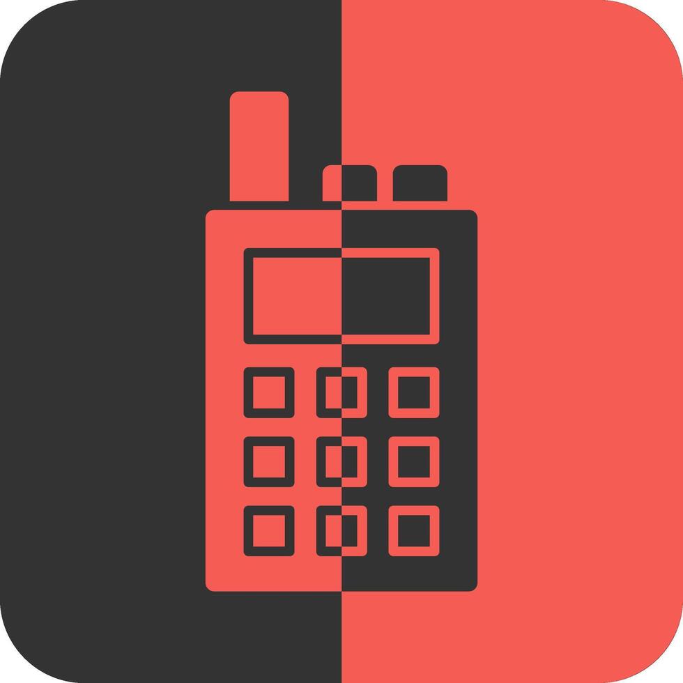 Cognitive Radio Red Inverse Icon vector