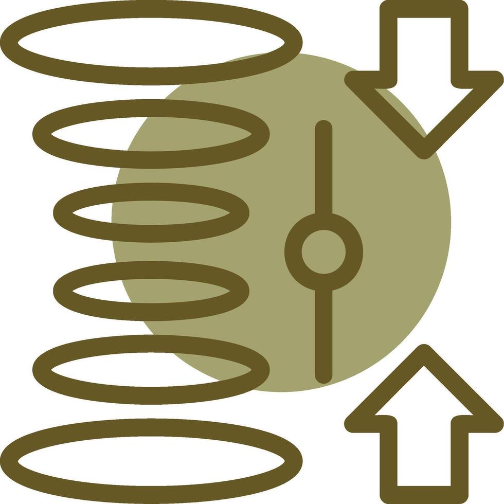 cuántico superposición lineal circulo icono vector