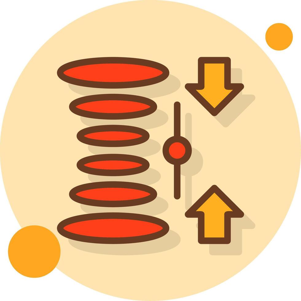 Quantum Superposition Filled Shadow Circle Icon vector