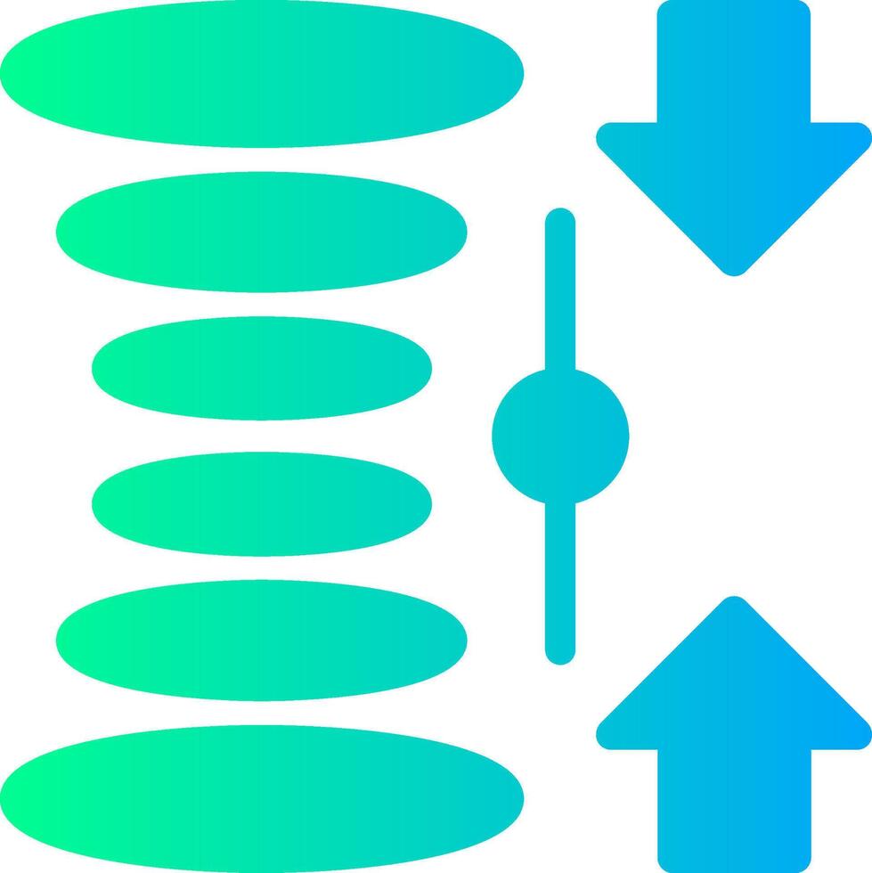 Quantum Superposition Solid Multi Gradient Icon vector