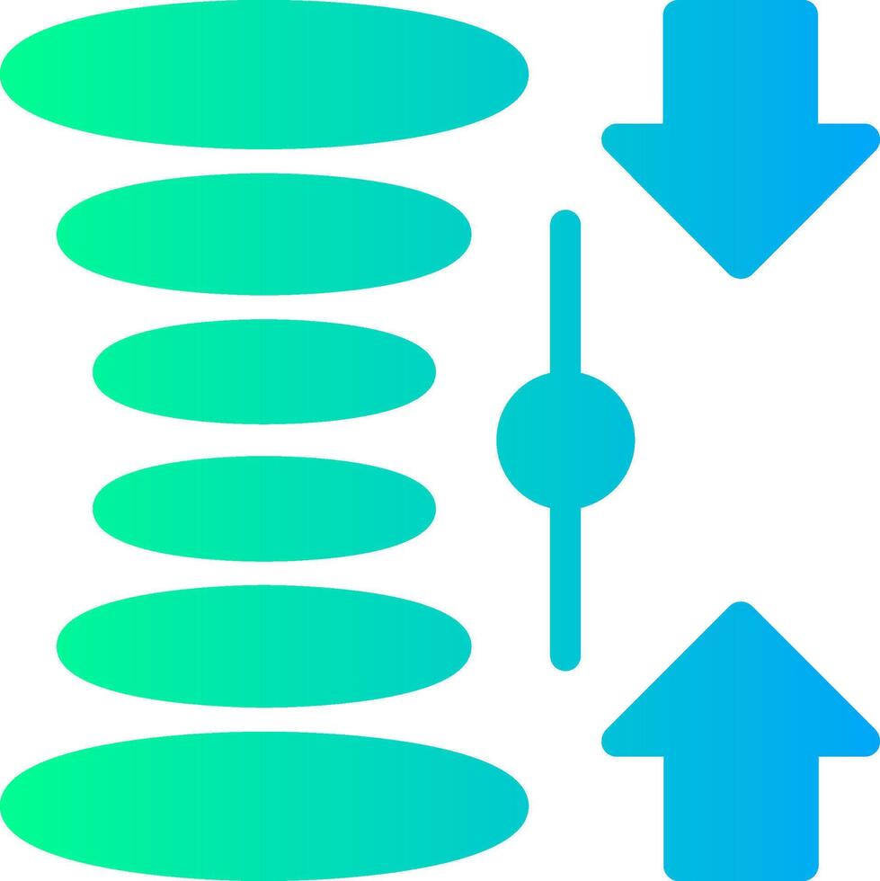 cuántico superposición sólido multi degradado icono vector