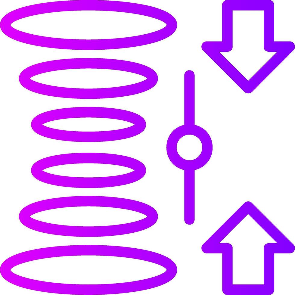 Quantum Superposition Linear Gradient Icon vector