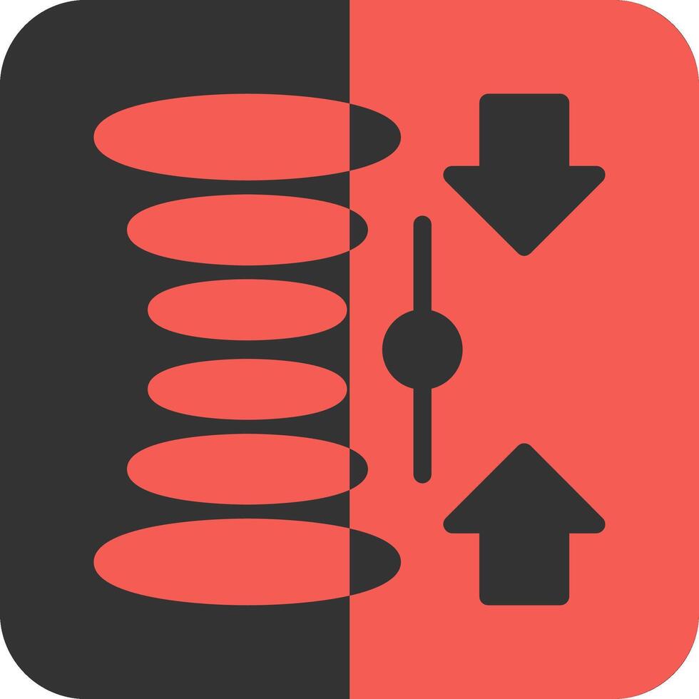 Quantum Superposition Red Inverse Icon vector