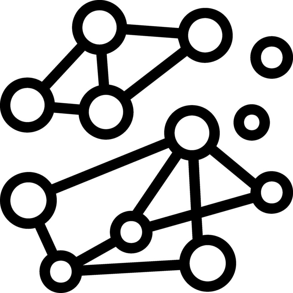 Swarm Intelligence Line Icon vector